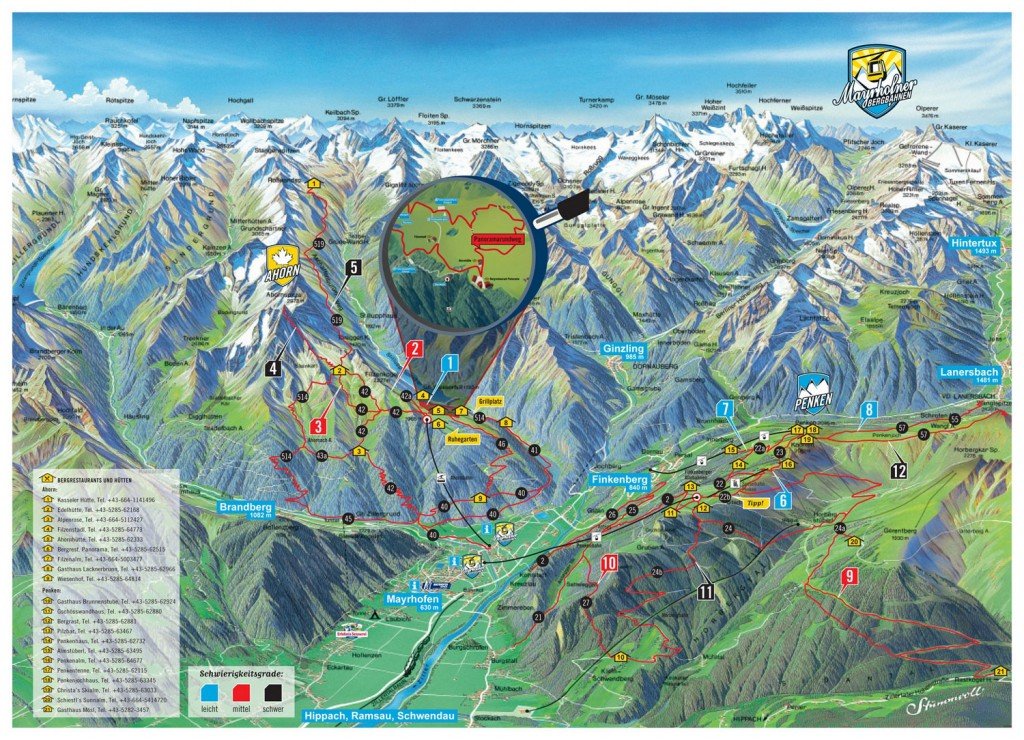 Wandelkaart Zillertal